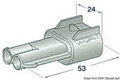 Osculati 14.235.40 - Plastic Watertight Connector Male 2 Poles (5 pcs)