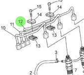 Nanni Diesel 970314256 - Fuel Injection Pipe for 3.75HE and N3.21 Engines