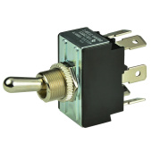 BEP 1002014 - DPDT Chrome Plated Toggle Switch - On/Off/(On)