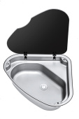 THETFORD 330 Triangular Corner Sink With Cover 480x480x140 mm