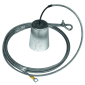 Plastimo Zinc Hanging Anodes with PVC-Sheathed Stainless Steel Cable