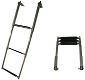 Allpa Stainless Steel Telescopic Bathing Ladder, 3 Steps Lined With Plastic, Max. Tube Ø32mm