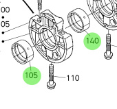 Bukh 16292-2348-2 - Oversize Crankshaft Bearing for EPA28 Engines