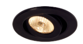 Prebit LED Recessed Spot EB02-1 Black Adjustable Warm White 44° Including Ballast