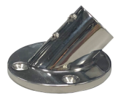 Allpa Stainless Steel Flag Pole Base Deck Mount 45°, Round Base