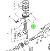 Nanni Diesel 970310467 - Injector Nozzle Holder Kit for N4 Series Engines