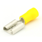 Female Spade Terminal Connector - Yellow, 9.5 x 1.2 mm, 50 pcs.