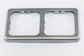 Inprojal Cover Frame (2) 60x113mm Rough/Silver Matte Finish