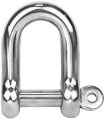 Hollex Forged D-Shackle with Safety Pin Stainless Steel 316