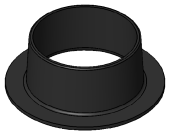 MSI HR4 4" Round ABS Plastic Duct Hose Ring