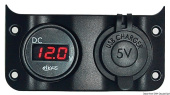 Osculati 14.104.09 - Voltmeter 3/30 V + Dual USB Socket