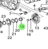 Nanni Diesel 970312156 - Idle Gear Shaft for T4 Series Engines