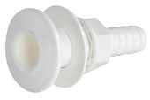 Osculati Polypropylene Skin Fitting with Hose Adaptor – White Plastic, 15-51 mm Hose, 1/2"-2" Thread