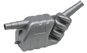 Allpa Plastic Waterlock/Muffler, Hose Connection Ø40/45/50mm, Volume 7L, Capacity: Up To 50HP