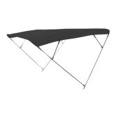 Sun Top Model 'Wilma', Black, 260x270x140cm; Aluminum Polished Frames
