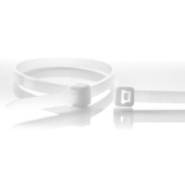Cable Ties - White, 100mm Length, 2.5mm Width, 100 pcs