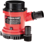 Johnson Pump 32-1600-01 - L-series Bilge Pump L1600, 12V/7A, 100l/min, Hose Connection 1-1/8" & 1-1/4"