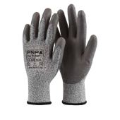 PSP Glove 15-600 Cut Protect D PU Grey Work Gloves