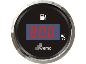 Wema 110602 - Digital Fuel Gauge 0-190 Ohm Black Silverline