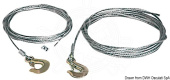 Osculati Flexible Galvanized Steel Trailer Winch Cable with Hook and Fastening Kit