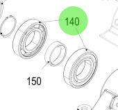 Steyr 9000486-0 - Deep Groove Ball Bearing DIN 625-6209 2RS1