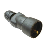 Legrand 230V - 16A Black Rubber Female Plug - Cable Gland