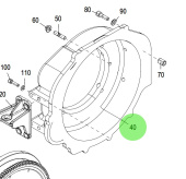 Steyr Z002165-0 - Painted Flywheel Housing With B/W Flange