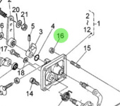 Nanni Diesel 970313602 - Flange Nut for Throttle, Stop, and Fuel System Linkages