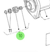 Nanni Diesel 970310979 - Starter Pinion Set for Marine Diesel Engines