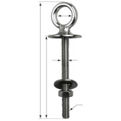 Plastimo 13750 - Stainless steel eye bolt with rod Ø10mm L50mm