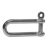Belship 722534 - Forged Polished Stainless Steel AISI 316 Long D-Shackle With Eye Bolt 4mm (10 pcs)