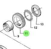 Bukh 000E1758 - Rear Gearwheel for DV24RME, DV29RME, and DV32 Engines