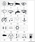 Osculati 14.199.17 - Rocker Lighted Symbols For Marina R Refrigerator