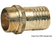 Osculati Cast Brass Male Hose Connector, 1/4" to 4", 8–100 mm Hose Tail