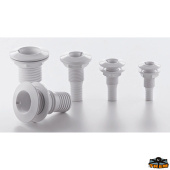 Trem White Plastic Hose Thru Hull Ø15mm