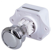 Talamex Push Button Cabinet Latch Round Chromed Brass