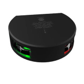 Lopolight 101-004-B - Navigation Light 1NM 2x112.5° Red/Green Sidelight, Black, Vertical Mount