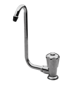Allpa Chrome-Plated Water Tap With Foldable 10mm-Swivel, Connection 3/8", Control Right