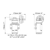 Marco 1F409112 - Gear Pump 12V 10 LPM 4 Bar