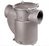 Guidi Water Strainer “Mediterraneo” with Metal Cover, Black Anodized Aluminum, BSPP, 2-1/2"