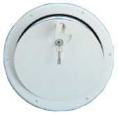 Allpa Plastic Inspection Hatch With Lock, A=230mm, B=190mm, C=265mm, F=210mm, White