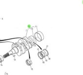 Nanni Diesel 970307563 - Complete Crankshaft Assembly for 2.45HE and 2.50HE Engines