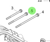 Steyr 9000266-0 - Hex Flange Bolt EN 1665 M10x180 8.8 A3C for Steyr M160068 Engines