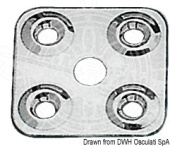 Osculati AISI 316 Stainless Steel Fixed Mounting Plates for Webbing Straps