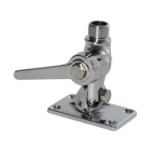 Scout PA-33 - Antenna Mounting Base 4-Way Chrome Brass