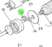 Nanni Diesel 970313362 - Starter Motor Pinion Gear for N3 and N4 Series Engines