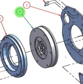 Bukh 600-00630/3 - Flywheel With Ring Gear for EPA28 Engines