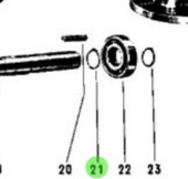 Jabsco SP1700-98 - ø25 External Retaining Ring