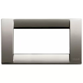 Vimar 16734.31 Classica Plate 4M Metal Black Chrome