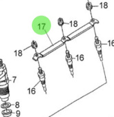 Nanni Diesel 970307859 - Glow Plug Connector Cord for 3.75HE and N3.21 Engines